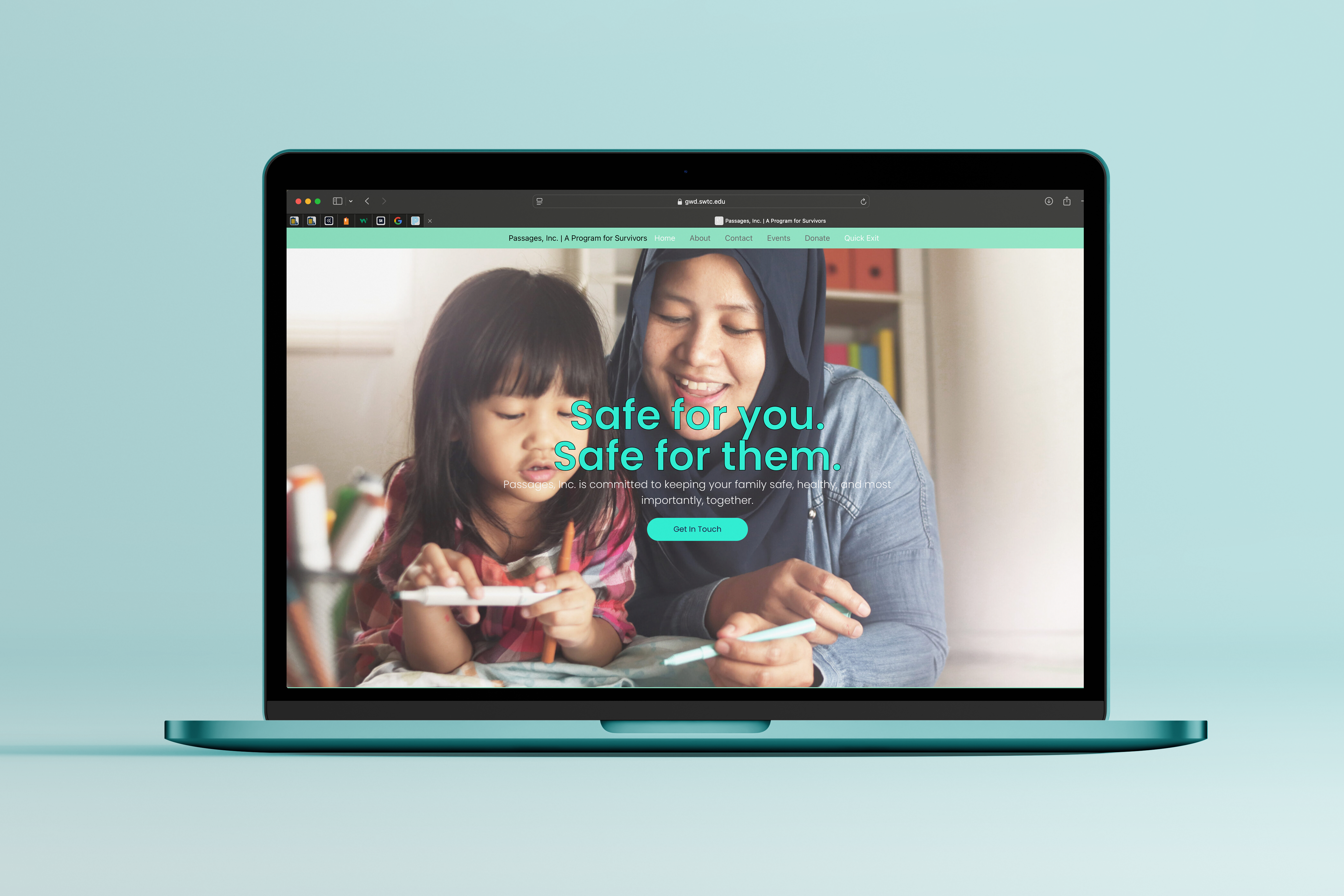 website mockup for a nonprofit website